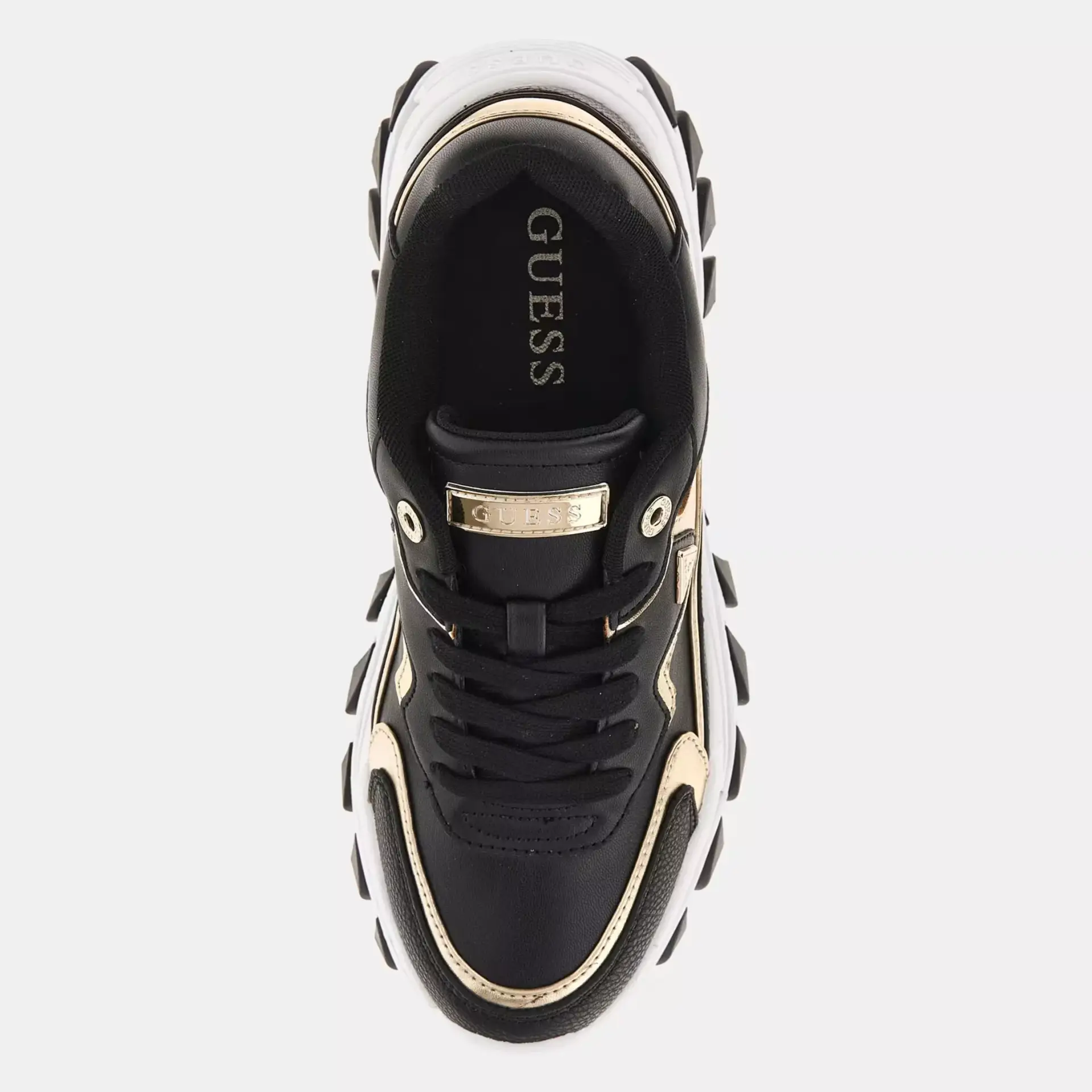 Guess Women’s Black Sneakers with Lace-Up Closure - Image 2