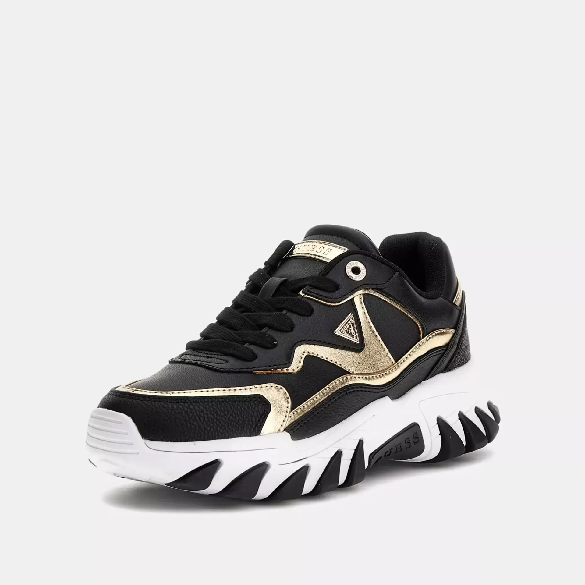 Guess Women’s Black Sneakers with Lace-Up Closure