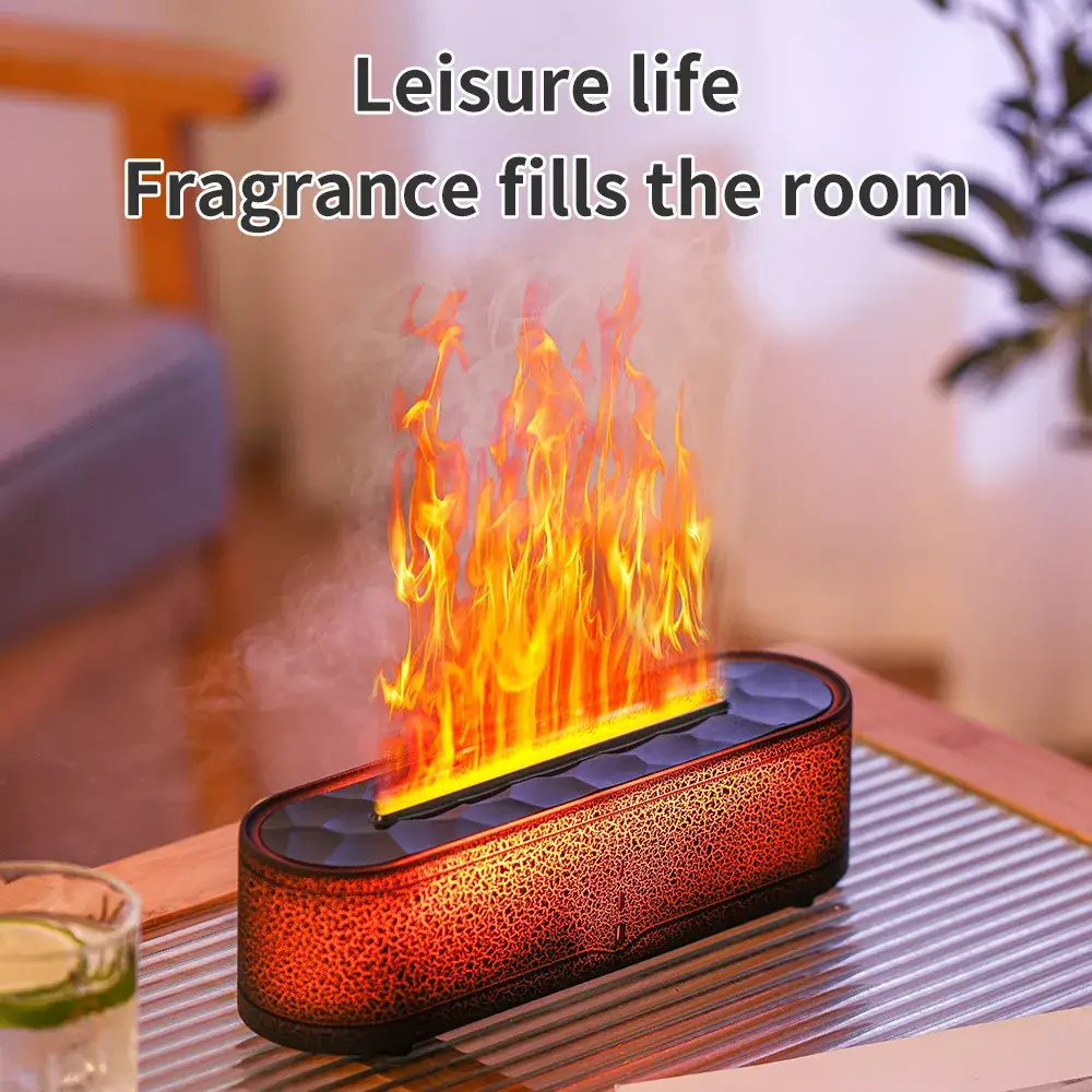 Rainbow Flame Aroma Diffuser & Ultrasonic USB Humidifier with Remote Control - Image 4