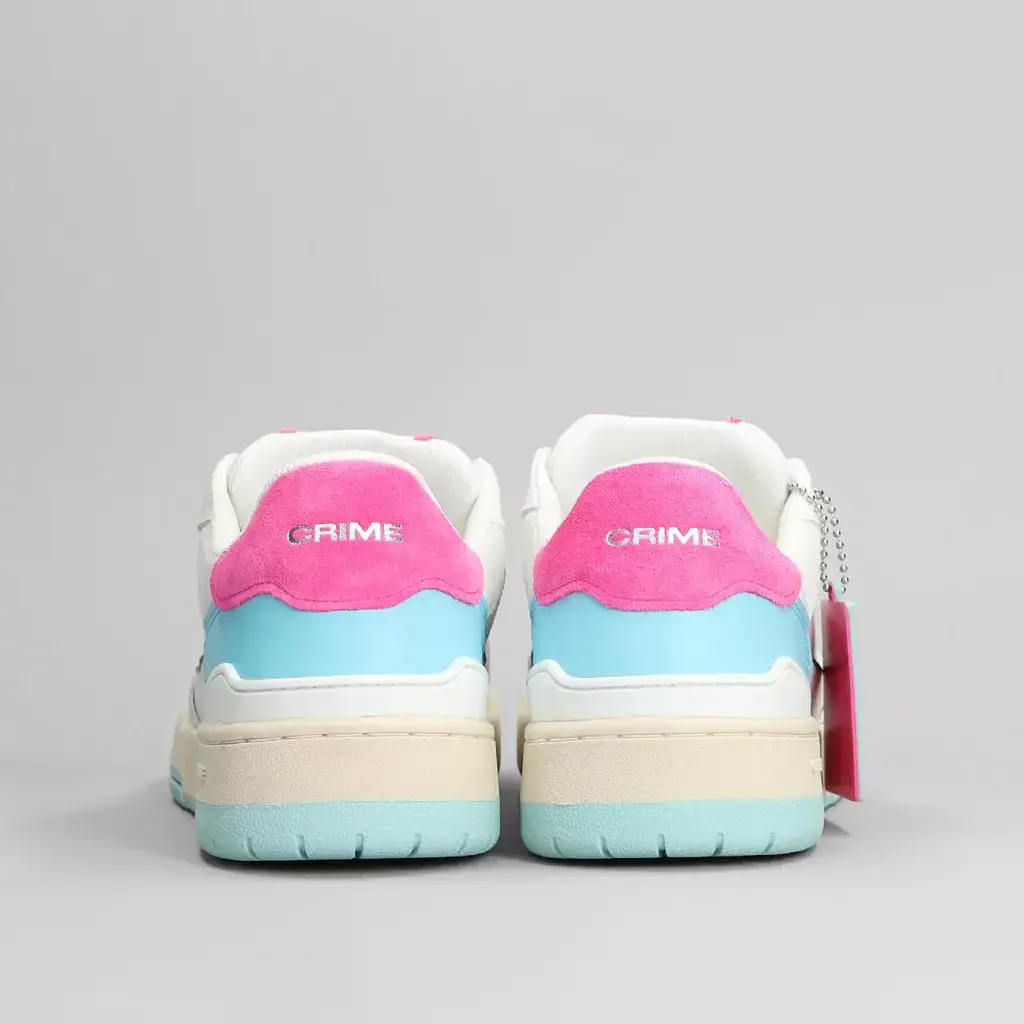Crime London Women’s Fuchsia Leather Sneakers - Image 3