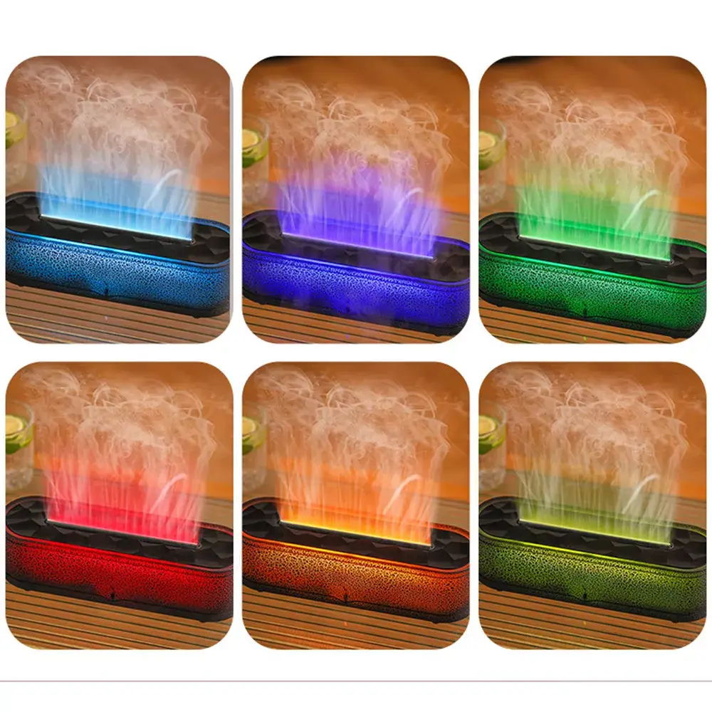 Rainbow Flame Aroma Diffuser & Ultrasonic USB Humidifier with Remote Control - Image 2