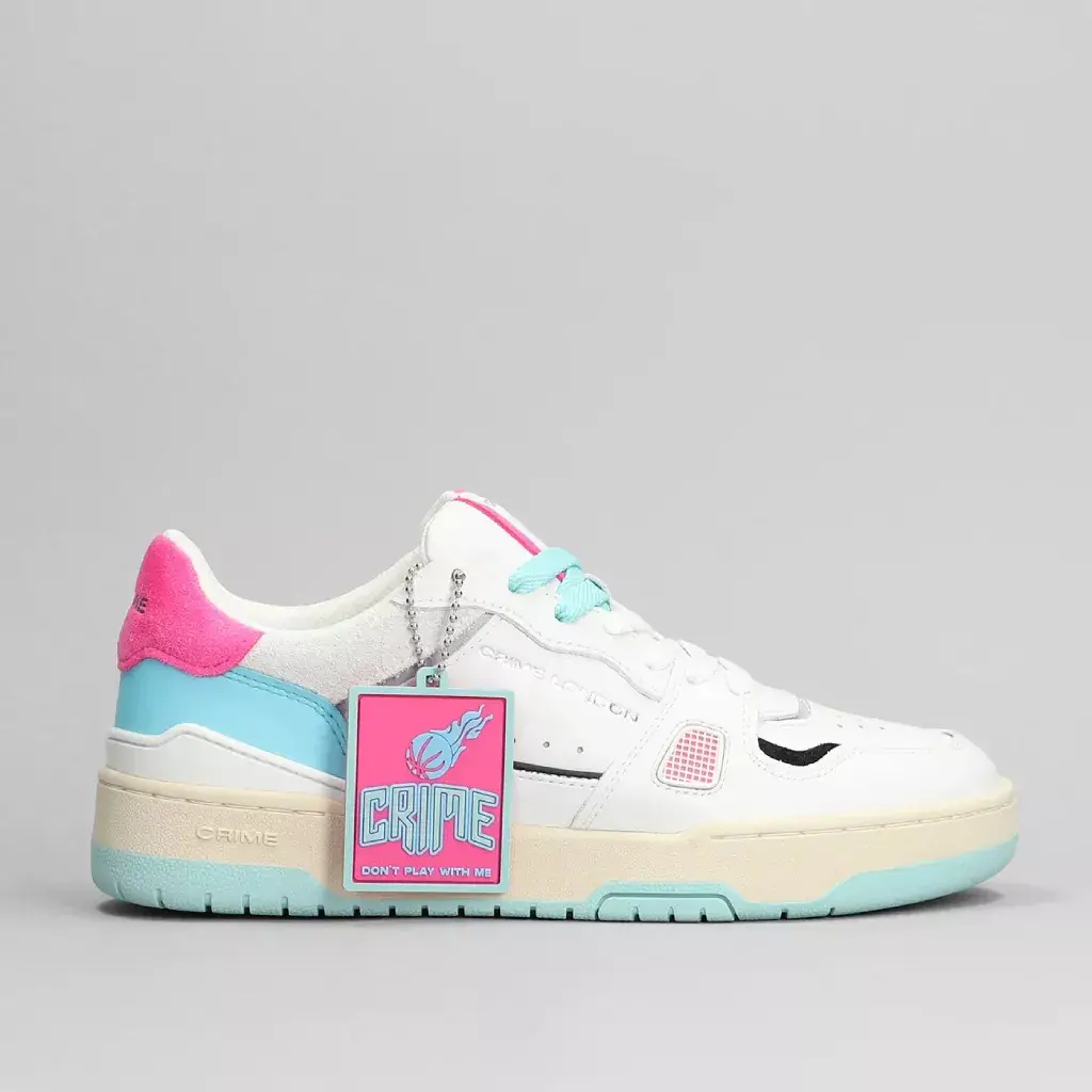 Crime London Women’s Fuchsia Leather Sneakers
